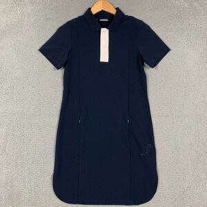 J.Lindeberg Denise Dress Size XS Navy Double Weave Stretch Short Sleeve Golf JL